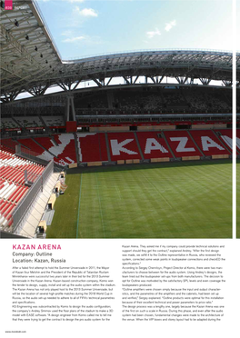 KAZAN ARENA Kazan Arena