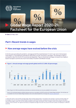 Global Wage Report 2020-21: Factsheet for the European Union (EU-27) 28 / May / 2021 1