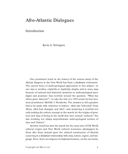 Afro-Atlantic Dialogues