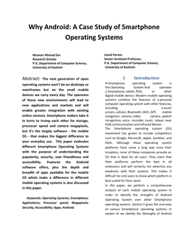 Why Android: a Case Study of Smartphone Operating Systems