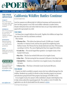 California Wildfire Battles Continue by Scott Donald, Irvine