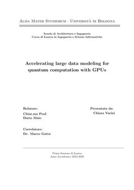 Accelerating Large Data Modeling for Quantum Computation with Gpus