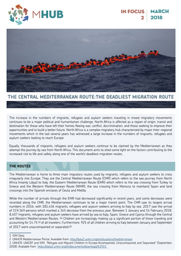 Central Mediterranean Route:The Deadliest Migration Route