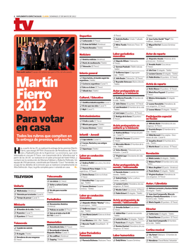 Martín Fierro 2012