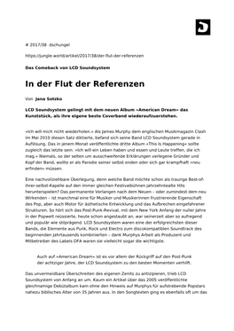 In Der Flut Der Referenzen