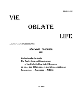 Vie Oblate Life