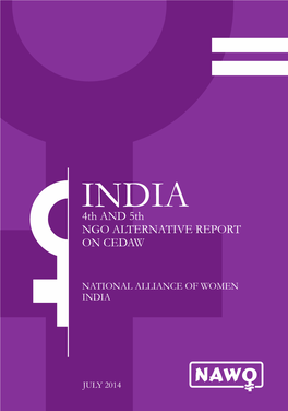 INDIA 4Th and 5Th NGO ALTERNATIVE REPORT on CEDAW