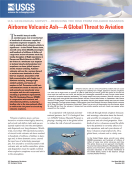 Airborne Volcanic Ash—A Global Threat to Aviation