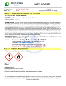 SDS NO: 3211 Effective Date: February 15, 2018