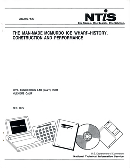 The Man-Made Mcmurdo Ice Wharf--History, Construction and Performance