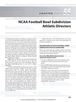 NCAA Football Bowl Subdivision Athletic Directors