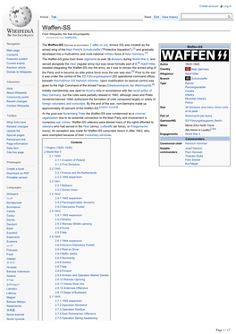 Waffen-SS from Wikipedia, the Free Encyclopedia (Redirected from Waffenss)