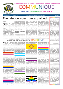 The Rainbow Spectrum Explained