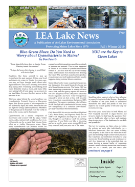 LEA Lake News