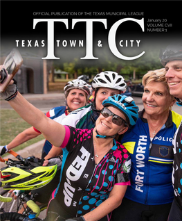 1 • JANUARY 2020 Acectxtmljan2020 Layout 1 12/2/19 5:46 PM Page 1 Engineering Texas Citiescountiescommunities