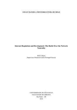 The Battle Over the Network Neutrality