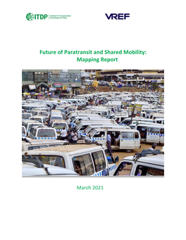 Future of Paratransit and Shared Mobility: Mapping Report