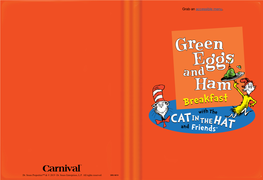 Green Eggs and Ham Breakfast Menu | Carnival Cruise Line