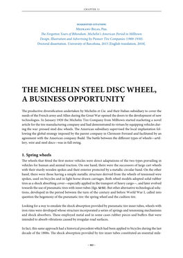The Michelin Steel Disc Wheel, a Business Opportunity