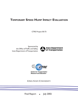 Temporary Speed Hump Impact Evaluation