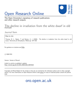 Open Research Online Oro.Open.Ac.Uk