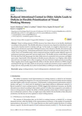 Reduced Attentional Control in Older Adults Leads to Deficits in Flexible