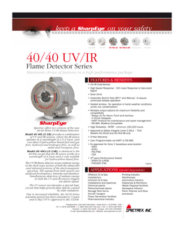 40/40 Series UV/IR Flame Detectors