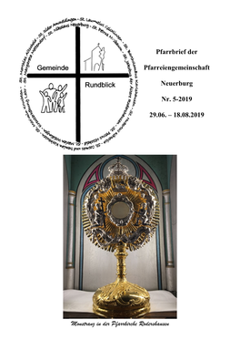 18.08.2019 Monstranz in Der Pfarrkirche Rodershausen