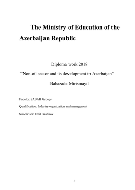 The Ministry of Education of the Azerbaijan Republic