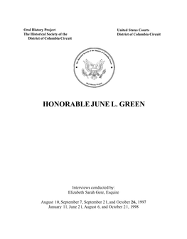 Honorable June L. Green