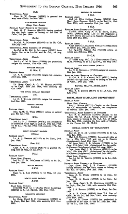 SUPPLEMENT to the LONDON GAZETTE, 25Ra JANUARY 1966 903