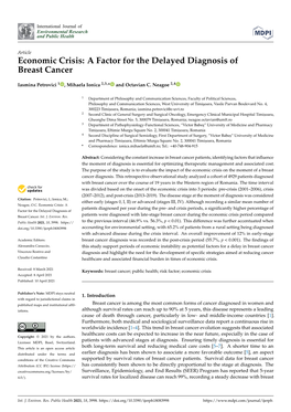 Economic Crisis: a Factor for the Delayed Diagnosis of Breast Cancer