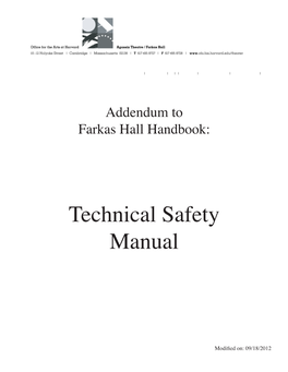 Technical Safety Manual