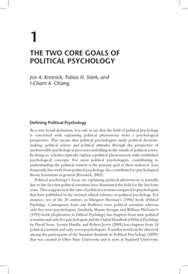 The Two Core Goals of Political Psychology