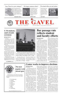 Bar Passage Rate Reflects Student and Faculty Efforts