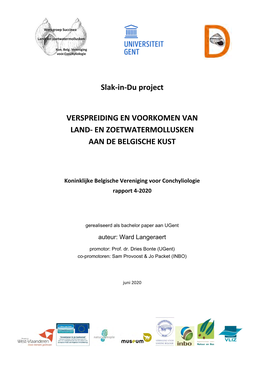 Slak-In-Du Project VERSPREIDING EN VOORKOMEN VAN LAND- EN ZOETWATERMOLLUSKEN AAN DE BELGISCHE KUST