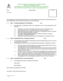 Tribal Application Form