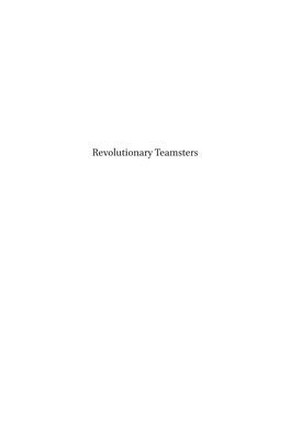 Revolutionary Teamsters Historical Materialism Book Series