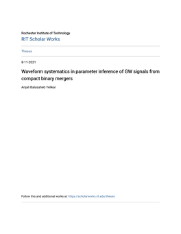 Waveform Systematics in Parameter Inference of GW Signals from Compact Binary Mergers