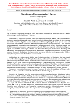 Beiträge Zur Bayerischen Entomofaunistik 3: 3–90, Bamberg (1999), ISSN 1430-015X