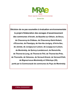 2020DKGE52 La Mission Régionale D’Autorité Environnementale Grand Est