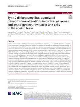 Type 2 Diabetes Mellitus-Associated Transcriptome Alterations in Cortical