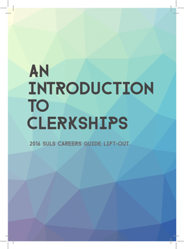 An Introduction to Clerkships 2016