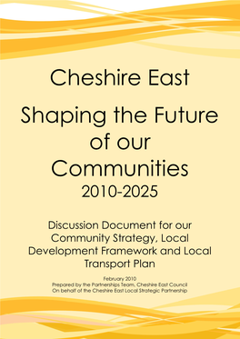 Cheshire East Shaping the Future of Our Communities