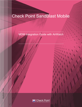 Check Point Sandblast Mobile MDM Integration Guide with Airwatch