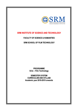 Srm Institute of Science and Technology