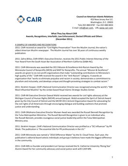 What They Say About CAIR December 2011.Pdf