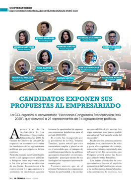 Candidatos Exponen Sus Propuestas Al Empresariado