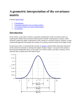 A Geometric Interpretation of the Covariance Matrix