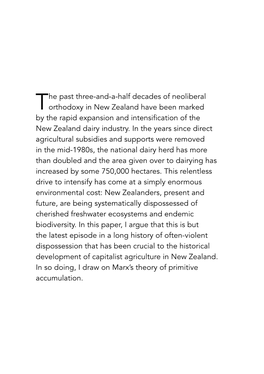 Primitive Accumulation and the New Zealand Dairy Industry, 1814–2018